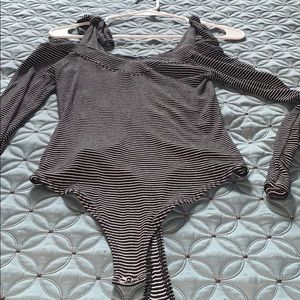 Black and white striped bodysuit!